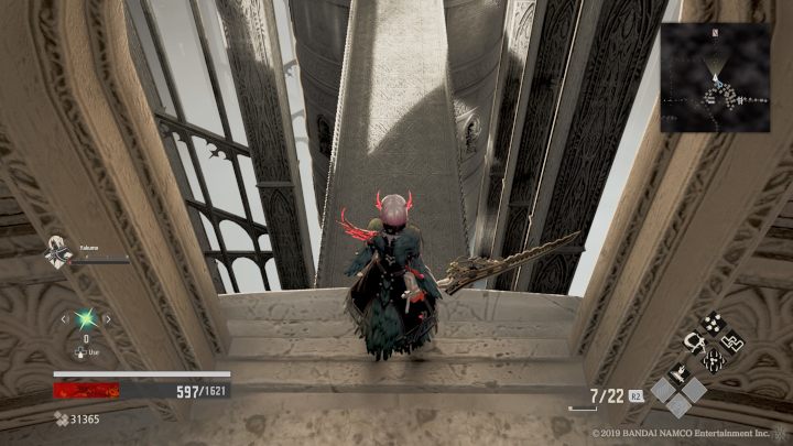 Zeskocz na dół, tam znajdziesz Rotten Mistle, oczyść je, aby zdobyć informację o mapie lokacji - Cathedral of the Sacred Blood | Solucja Code Vein - Code Vein - poradnik do gry