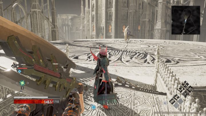 Tam czeka cię kolejna walka, przejdź przez most i pokonaj przeciwników - Artifice Tower | Solucja Code Vein - Code Vein - poradnik do gry