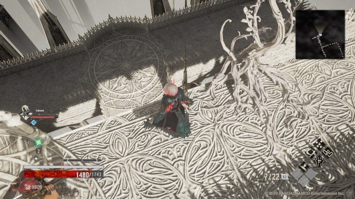 Tam możesz iść prosto i w prawo, wybierz najpierw drogę w prawo i zeskocz niżej (patrz screen) - Outlook Tower | Solucja Code Vein - Code Vein - poradnik do gry