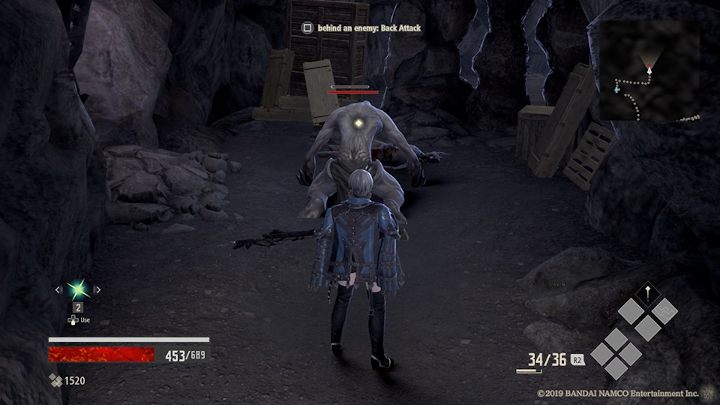 Po lewej stronie przed tobą klęczeć będzie jeden z silniejszych przeciwników o dużym rozmiarze - Ruined City Underground cz.2 | Solucja Code Vein - Code Vein - poradnik do gry