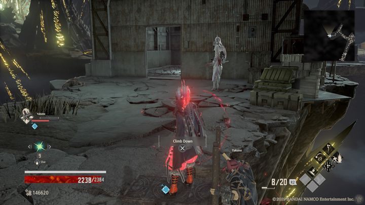 Pokonaj przeciwnika i wejdź do budynku po prawej stronie, tam z kolei spotkasz kolejnych przeciwników - Provisional Government Outskirts | Solucja Code Vein - Code Vein - poradnik do gry