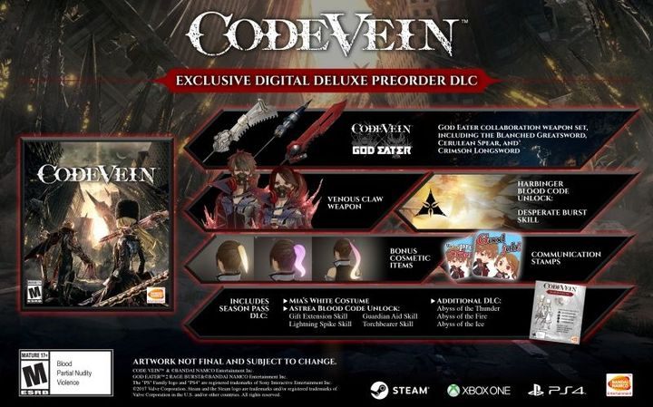 Edycja Deluxe oprócz podstawowej wersji gry zawiera - Code Vein - poradnik do gry