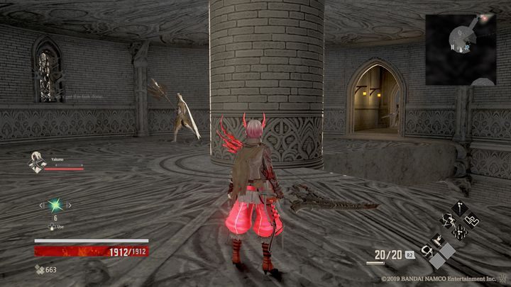 Udaj się w górę po drabinie, rozpraw się z pierwszymi przeciwnikami - Cathedral Perimeter | Solucja Code Vein - Code Vein - poradnik do gry