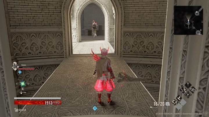 Odwróć się, następnie idź przed siebie, tam zobaczysz przeciwnika z Rotten Mistle, po pokonaniu go oczyścisz lokacje i zaktualizujesz mapę - Inner Tower | Solucja Code Vein - Code Vein - poradnik do gry
