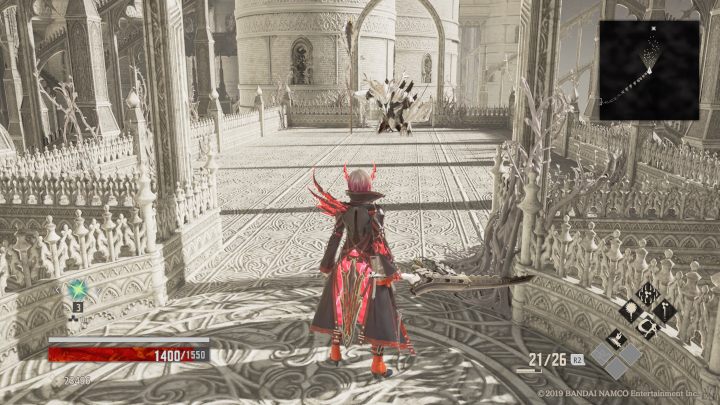 Atakuje głównie on swoją buławą, należy pamiętać, że najczęściej wykonuje dwa ataki (może również zaatakować pojedynczym ciosem, ale robi to bardzo rzadko), jednak nigdy jeden po drugim - Argent Wolf Berserker | Boss w Code Vein - Code Vein - poradnik do gry