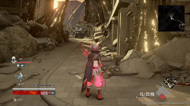 Idąc dalej, po prawej stronie na końcu drogi stać będzie wielki przeciwnik, zabij go, podnieś Prometheus Vestige Part B - Park Ruins | Solucja Code Vein - Code Vein - poradnik do gry