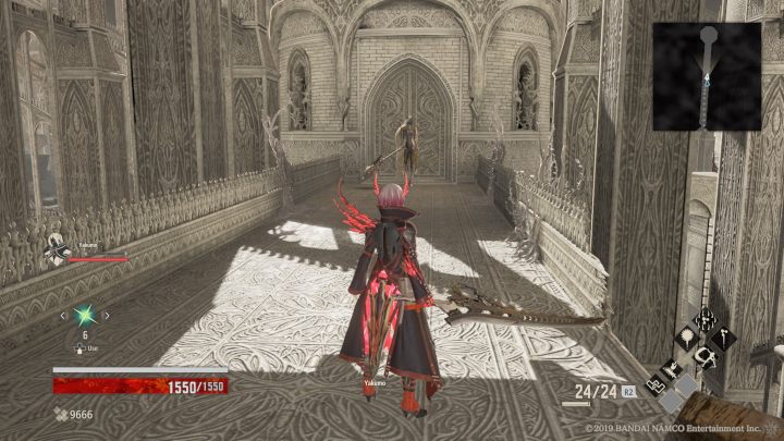 Na wprost ciebie od Mistle znajdują się drzwi z namalowanym symbolem skrzydeł, dostęp do tych drzwi uzyskasz dopiero po pokonaniu ostatniego bossa regionu, który nazywa się Successor of the Ribcage - Gated Room | Solucja Code Vein - Code Vein - poradnik do gry