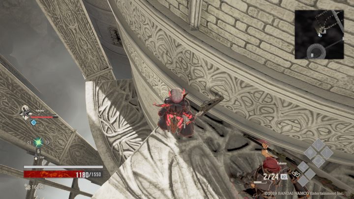 Gdy już wylądujesz przy przejściu, idź przed siebie i pokonaj jednego przeciwnika, na końcu drogi wespnij się po drabinie - Gated Room | Solucja Code Vein - Code Vein - poradnik do gry