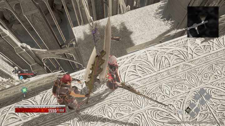 Po lewej stronie możesz zeskoczyć poziom niżej, uważaj jednak na dwóch przeciwników - Gated Room | Solucja Code Vein - Code Vein - poradnik do gry