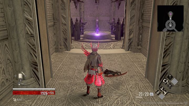 Po otworzeniu drzwi, udaj się do fioletowego Mistle, który przeniesie cię do regionu Area P-9 - Ridge of Frozen Souls | Solucja Code Vein - Code Vein - poradnik do gry