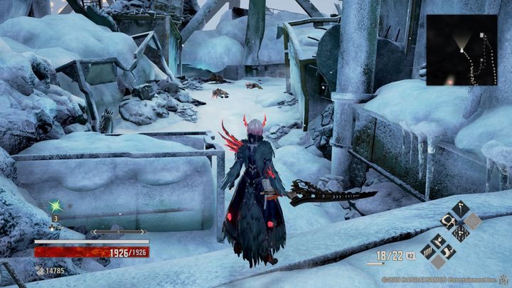 Kawałek dalej znajdują się zwłoki, jest to pułapka, gdy zbliżysz się dostatecznie blisko, zwłoki ożyją i zaatakują cię - Ridge of Frozen Souls | Solucja Code Vein - Code Vein - poradnik do gry