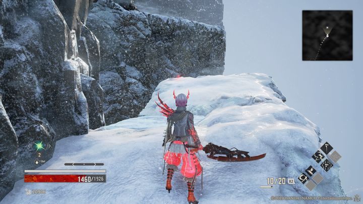 Trzymaj się bardziej prawej strony, po lewej znajduje się lód, który załamie się, jeśli tylko na nim ustaniesz - Ridge of Frozen Souls | Solucja Code Vein - Code Vein - poradnik do gry