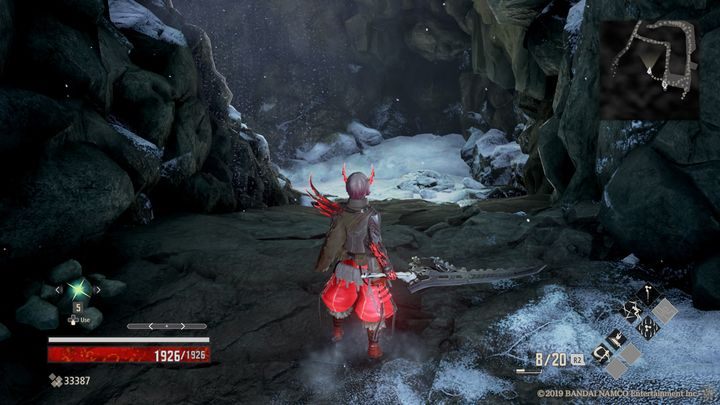 Po prawej stronie od Mistle znajduje się grota, do której możesz zejść - Iceless Falls | Solucja Code Vein - Code Vein - poradnik do gry