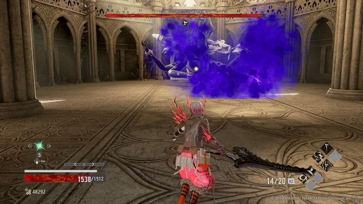 Boss ten może również stworzyć elektryczne kule, które powoli podążają za graczem - Successor of the Ribcage | Boss w Code Vein - Code Vein - poradnik do gry