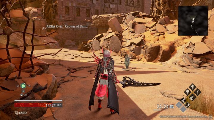Po przerywniku filmowym aktywuj Mistle Crown of Sand - Crown of Sand | Solucja Code Vein - Code Vein - poradnik do gry
