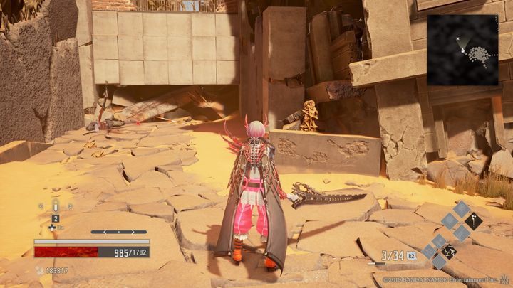 Po pokonaniu go, idź dalej, po prawej stronie znajdziesz Harmonia Vestige Part B - Crown of Sand | Solucja Code Vein - Code Vein - poradnik do gry