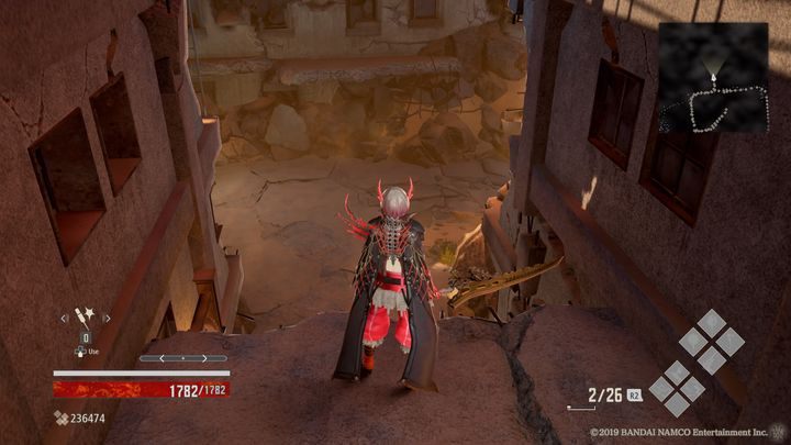 Kawałek dalej zeskocz niżej, za tobą na dole znajduje się Charge Booster (x2) - Crown of Sand | Solucja Code Vein - Code Vein - poradnik do gry