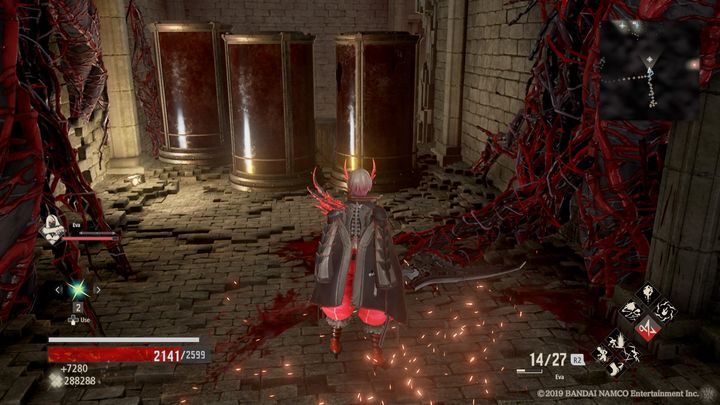 Po lewej stronie znajdują się kapsuły w których są Mission Directives oraz drabina, opuść ją i zejdź na dół - Provisional Government Center | Solucja Code Vein - Code Vein - poradnik do gry