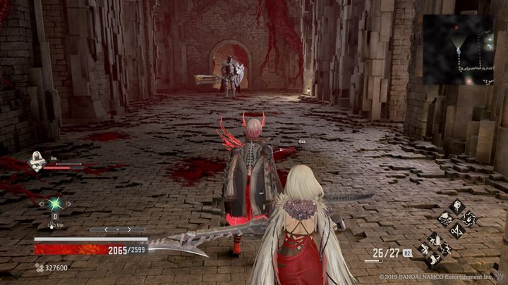 Niżej, znajduje się kolejny wróg, potężniejsza wersja innych dotychczas napotkanych przeciwników - Provisional Government Center | Solucja Code Vein - Code Vein - poradnik do gry