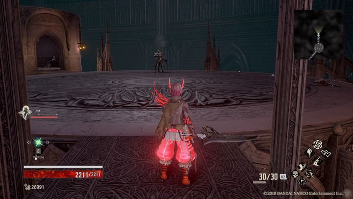 Idąc po schodach w górę, spotkasz pierwszego przeciwnika na arenie, jest to jeden ze sługusów Mido - Crypt Spire | Solucja Code Vein - Code Vein - poradnik do gry