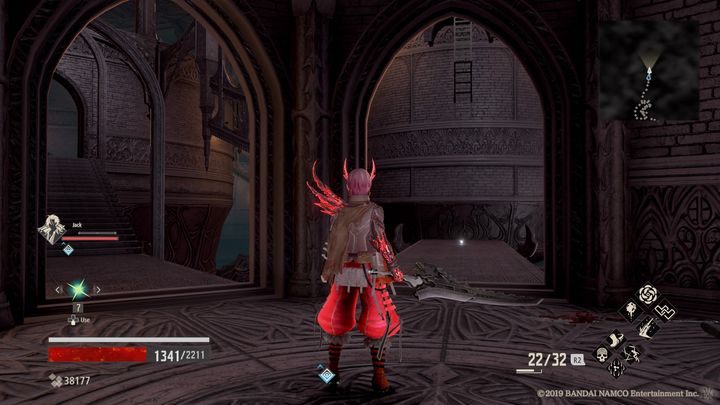 Dalej, na wprost ciebie znajduje się nieopuszczona drabina, jednak podejdź tam, aby zdobyć Awake MJ310 - Crypt Spire | Solucja Code Vein - Code Vein - poradnik do gry