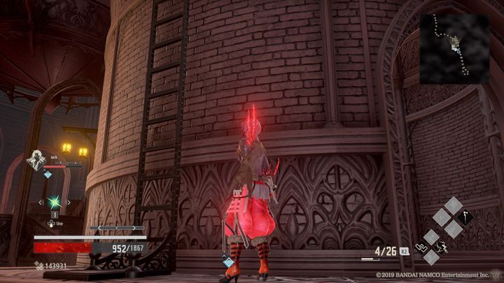 W miejscu, gdzie znalazłeś mapę, znajduje się drabina, wejdź po niej i podnieś Camouflage (x5) - Crypt Spire | Solucja Code Vein - Code Vein - poradnik do gry