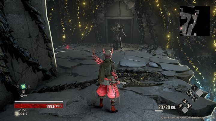 Skręć w prawo od Mistle, tam znajdziesz wielkiego rycerza, który broni przejścia oraz Vestige - Accumulator Ruins | Solucja Code Vein - Code Vein - poradnik do gry