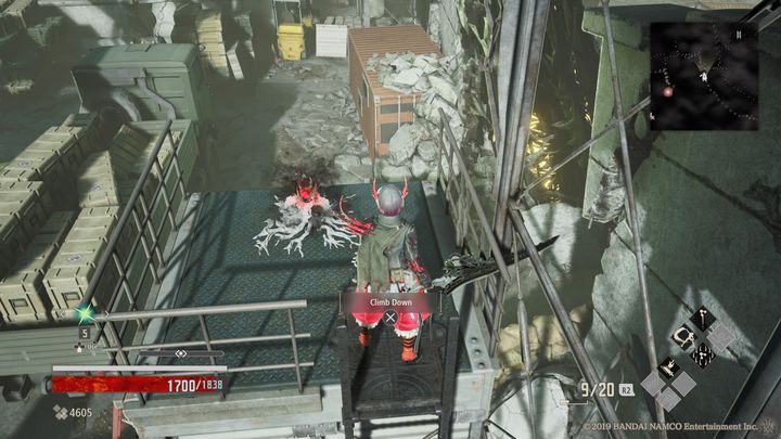 Wejdź na górę po drabinie, tam znajdziesz pierwszy Rotten Mistle, który zaktualizuje mapę - Research Facility Area | Solucja Code Vein - Code Vein - poradnik do gry