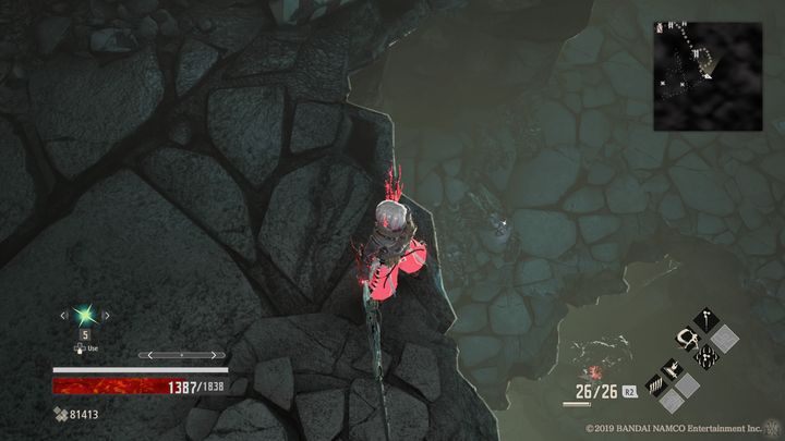 Wychodząc z pomieszczenia, skręć w lewo i zeskocz niżej - Military Storehouse | Solucja Code Vein - Code Vein - poradnik do gry