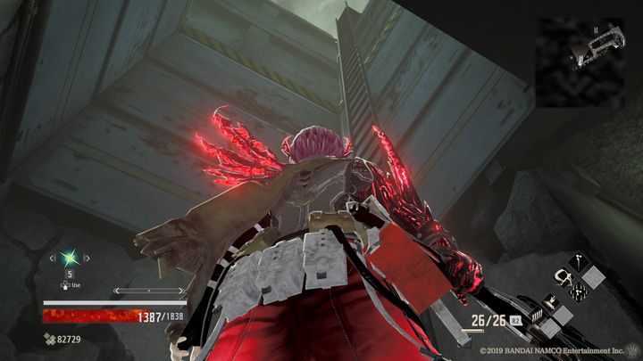 Tam wespnij się po kolejnej drabinie, na samej górze podnieś Pure Blood - Military Storehouse | Solucja Code Vein - Code Vein - poradnik do gry