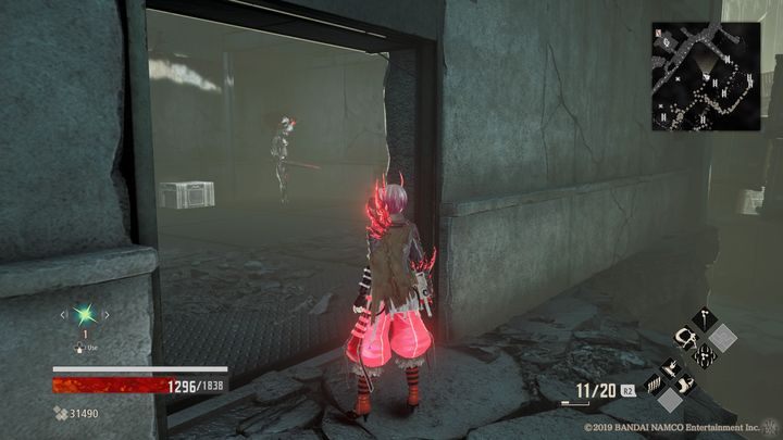 W magazynie pokonaj przeciwnika z Rotten Mistle na głowie, aby zaktualizować mapę - Military Storehouse | Solucja Code Vein - Code Vein - poradnik do gry