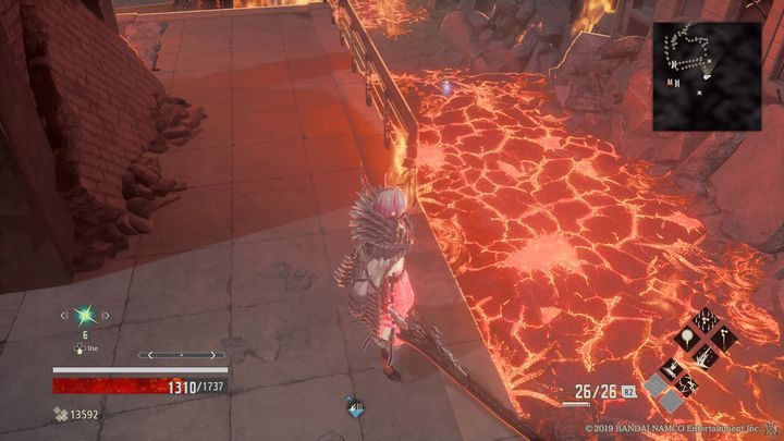 Idź dalej, zobaczysz tam przedmiot Queen Steel - City of Falling Flame | Solucja Code Vein - Code Vein - poradnik do gry