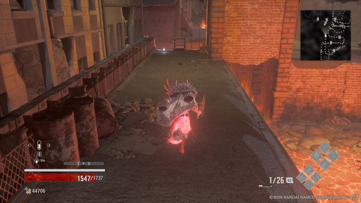 Po prawej stronie znajduje się Stamp: Icon 05 oraz drabina z początku lokacji, która po opuszczeniu będzie służyć tobie za skrót - City of Falling Flame | Solucja Code Vein - Code Vein - poradnik do gry