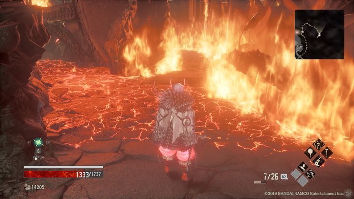 Dalej, po prawej stronie znajduje się przejście do wcześniejszych lokacji na górze, natomiast po lewej wąskie przejście, które prowadzi do Rotten Mistle oraz Vestige - City of Falling Flame | Solucja Code Vein - Code Vein - poradnik do gry