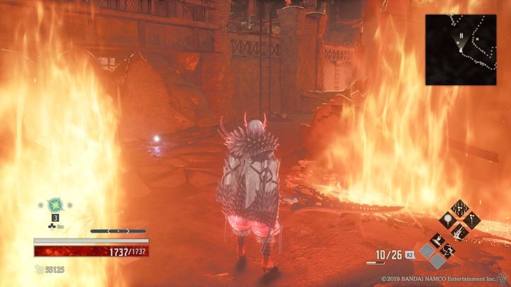 Dalej znajduje się drabina, znajdziesz przy niej ST Activator (x3) oraz Scathach Vestige Part E - Razed Cityscape | Solucja Code Vein - Code Vein - poradnik do gry