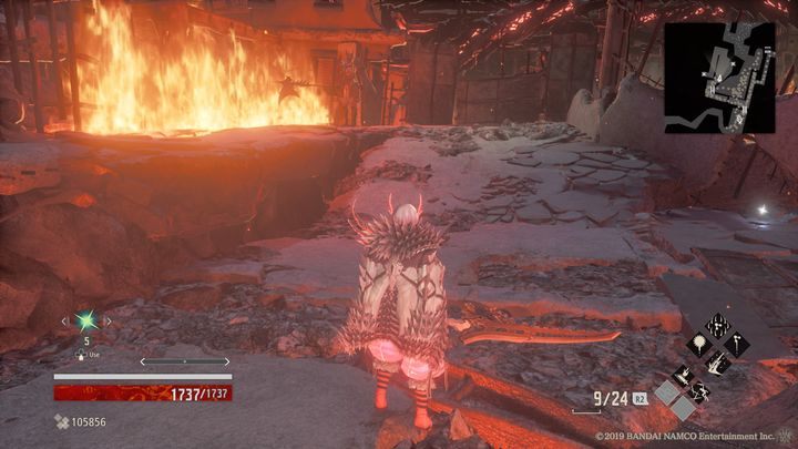 Tam ujrzysz rycerza, który broni dostępu do Vestige - Razed Cityscape | Solucja Code Vein - Code Vein - poradnik do gry