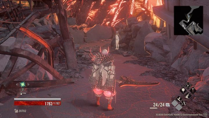 Cofnij się do Mistle, idź dalej, spotkasz tam NPC Thebe - Razed Cityscape | Solucja Code Vein - Code Vein - poradnik do gry