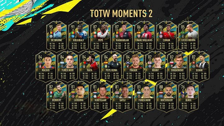 W TOTW Moments 2 znaleźli się np - Historie Drużyny Tygodnia 2 (TOTW Moments) w FIFA 20 Ultimate Team - FIFA 20 - poradnik do gry