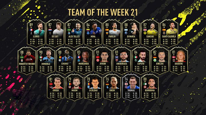 W TOTW 21 można znaleźć także inne bardzo znane nazwiska jak np - Drużyna Tygodnia 21 (TOTW) - FIFA 20 Ultimate Team - FIFA 20 - poradnik do gry