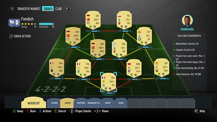 W wielu wyzwaniach zawodnicy, których wystawisz do składu będą musieli uzyskać pewną ilość punktów zgrania - Pierwsze kroki w FUT 20, FIFA 20 Ultimate Team - FIFA 20 - poradnik do gry