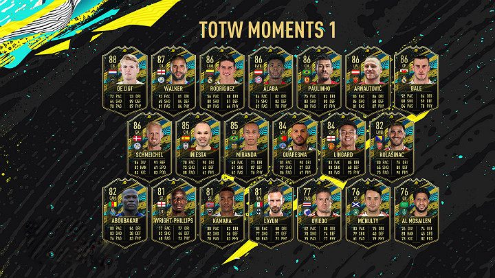 W TOTW Moments 1 znaleźli się np - Historie Drużyny Tygodnia 1 (TOTW Moments) w FIFA 20 Ultimate Team - FIFA 20 - poradnik do gry