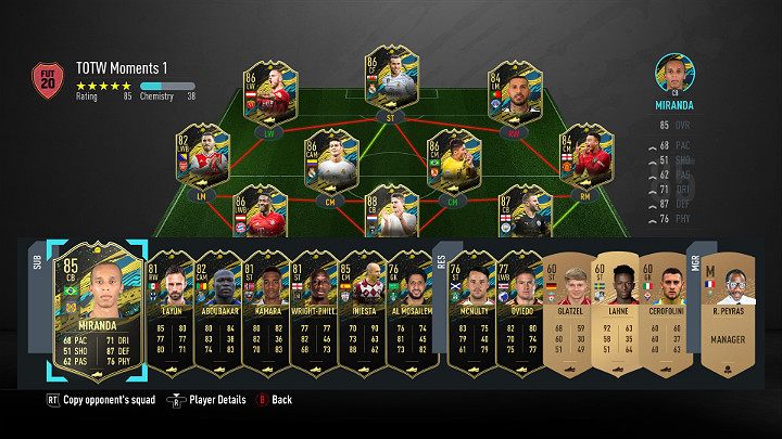 LP - Historie Drużyny Tygodnia 1 (TOTW Moments) w FIFA 20 Ultimate Team - FIFA 20 - poradnik do gry