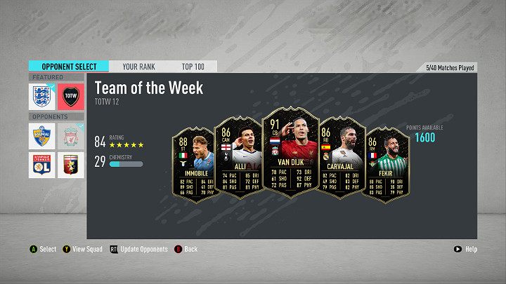 W TOTW 12 można znaleźć także inne bardzo znane nazwiska jak np - Drużyna Tygodnia 12 (TOTW) - FIFA 20 Ultimate Team - FIFA 20 - poradnik do gry