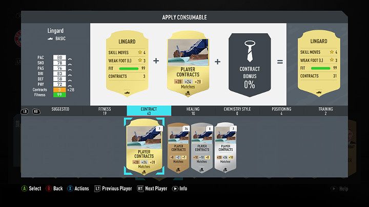 W menu składu przejdź do menu akcji i wybierz przedmioty użyteczności - Zarządzanie zespołem w FUT 20, FIFA 20 Ultimate Team - FIFA 20 - poradnik do gry