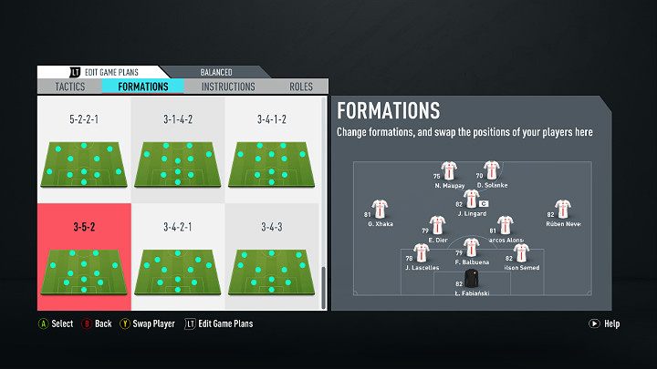 Formacja 3-5-2 składa się 3 środkowych obrońców, 5 pomocników i 2 środkowych napastników - Najlepsze formacje w FUT 20, FIFA 20 Ultimate Team - FIFA 20 - poradnik do gry