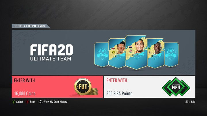 Draft może być rozgrywany w trybie online i offline (z komputerowym przeciwnikiem) - Tryby gry w FUT 20, FIFA 20 Ultimate Team - FIFA 20 - poradnik do gry