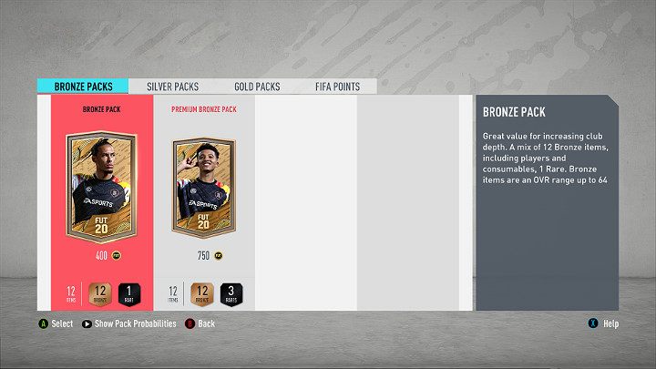 Metoda brązowej paczki jest najłatwiejszą z metod zarabiania monet w grze FIFA 20 - Zarabianie w FUT 20, FIFA 20 Ultimate Team - FIFA 20 - poradnik do gry