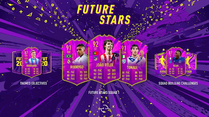 Wśród zawodników, którzy otrzymali specjalne karty Future Stars można wyróżnić następujących zawodników: Joao Félix, Rodrygo, Greenwood, czy Moussa Dembélé - Przyszłe Gwiazdy (Future Stars) - FIFA 20 Ultimate Team - FIFA 20 - poradnik do gry