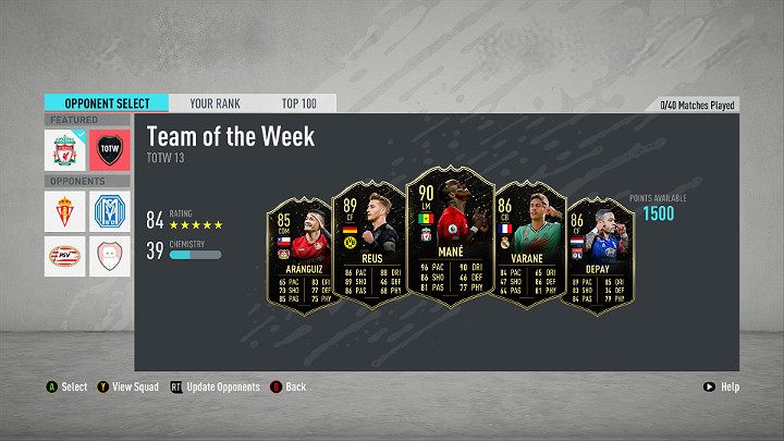 W TOTW 13 można znaleźć także inne bardzo znane nazwiska jak np - Drużyna Tygodnia 13 (TOTW) - FIFA 20 Ultimate Team - FIFA 20 - poradnik do gry