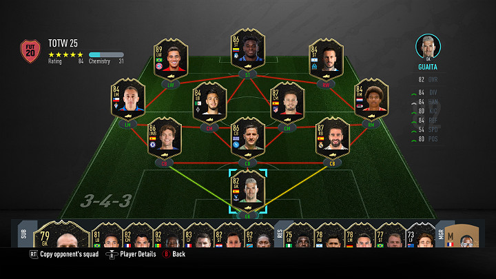 LP - Drużyna Tygodnia 25 (TOTW) - FIFA 20 Ultimate Team - FIFA 20 - poradnik do gry